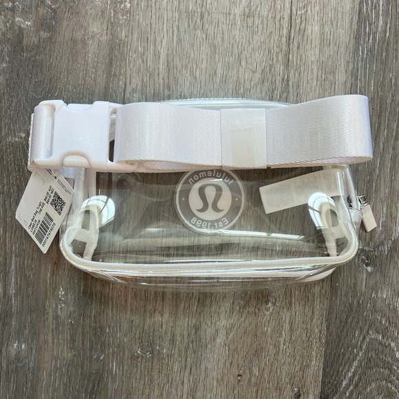 NWT White/Vapor Clear Logo lululemon Everywhere Belt Bag (EBB) - Picture 5 of 12